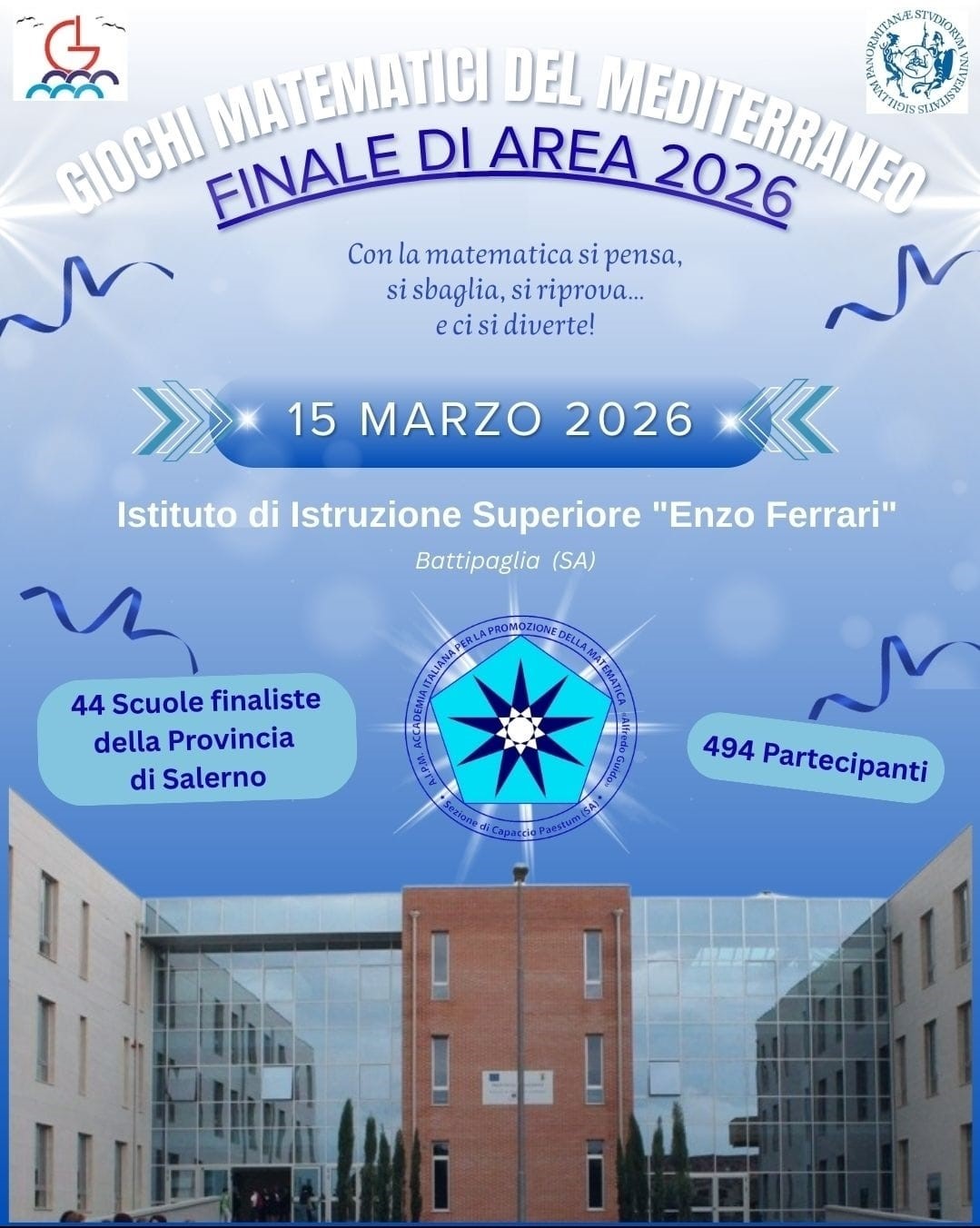 Finale di Area – Giochi Matematici del Mediterraneo 2026 – XVI Edizione.